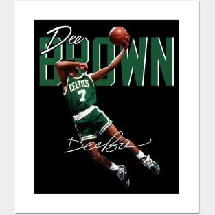 Dee Brown Basketball Legend Signature Vintage Retro 80s 90s Bootleg Rap Style Posters and Art